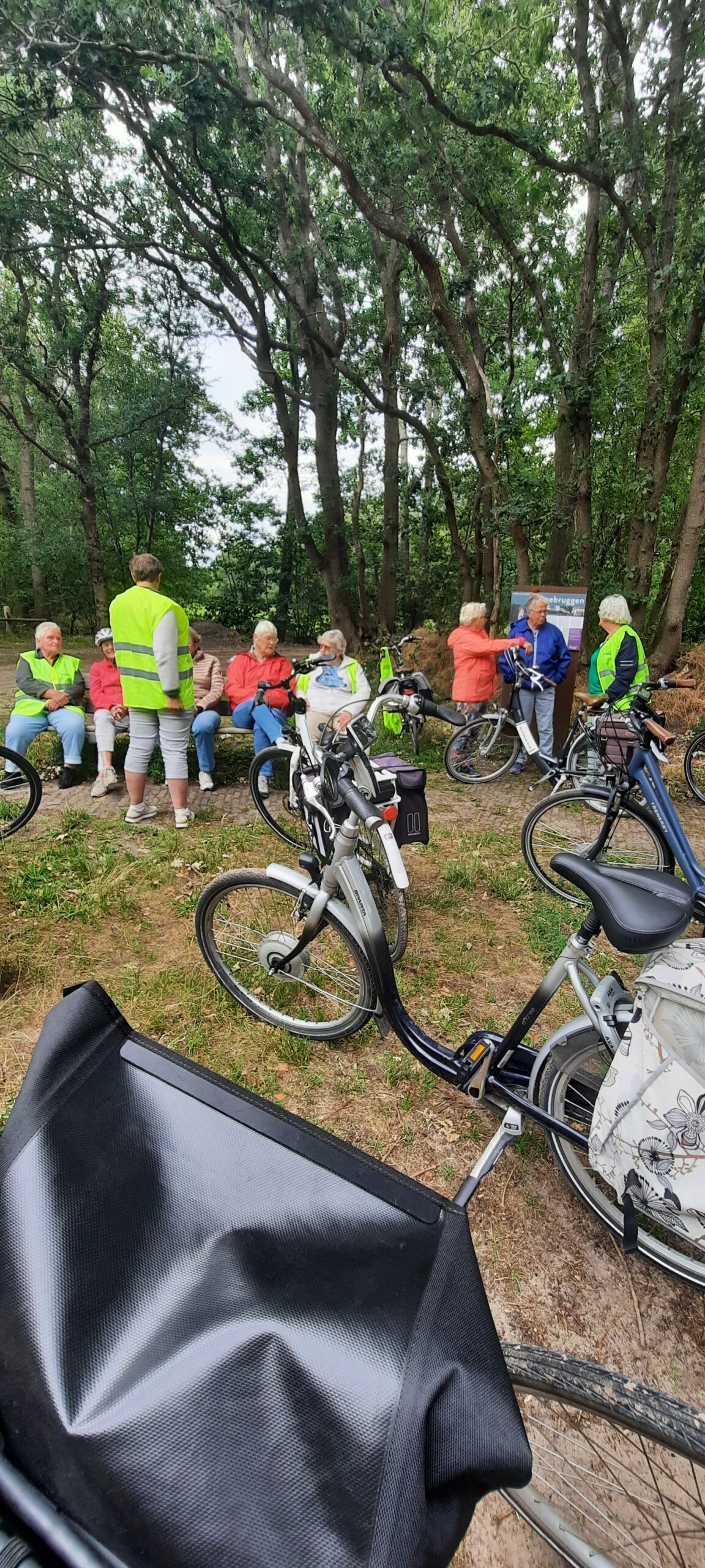 Hele dag fietsen.