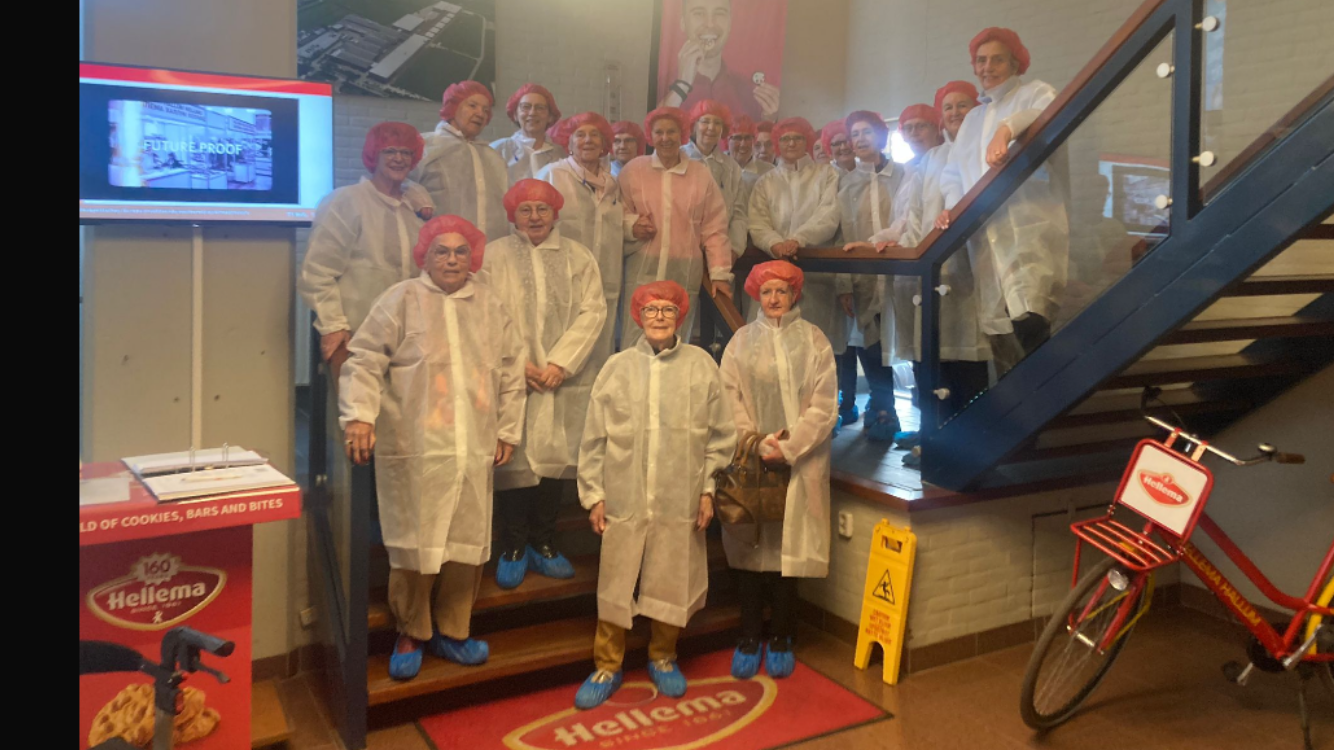 Bezoek koekjesfabriek Hellema in Hallum, op 11 maart 2024