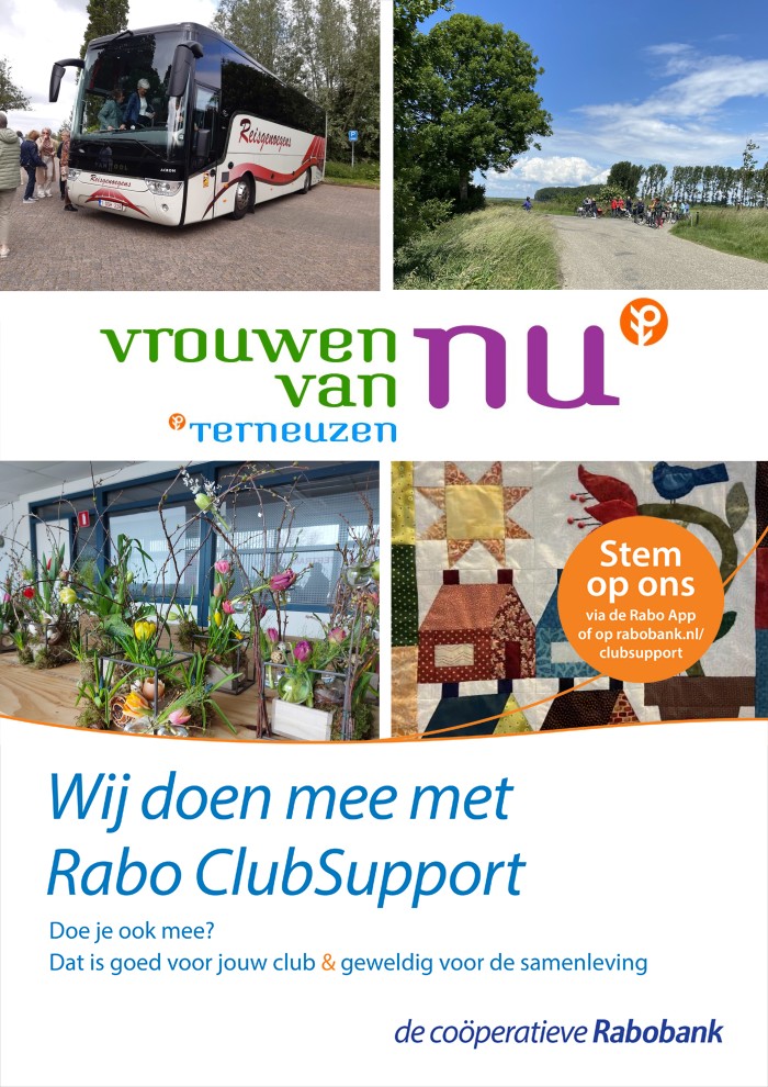 Vrouwen van Nu Terneuzen doet mee met Rabo Club Support