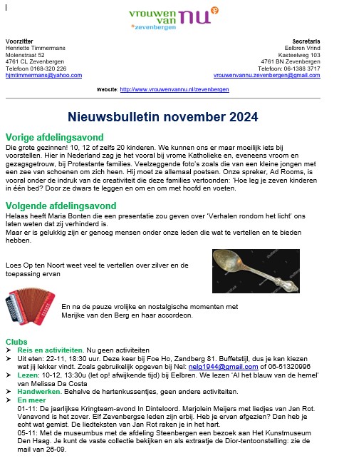 Nieuwbulletin oktober 2024