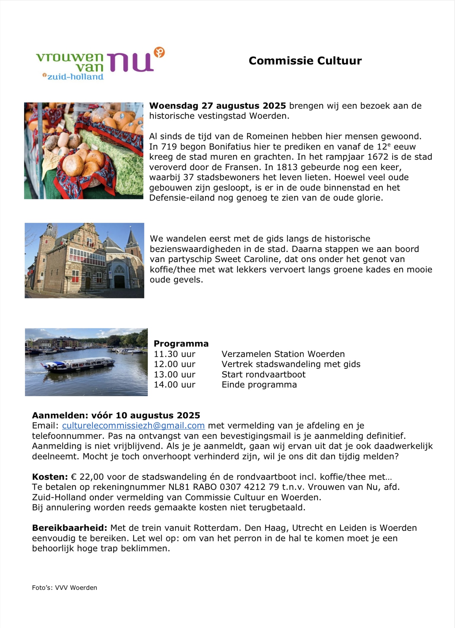 Bezoek aan de historische vestingstad Woerden.