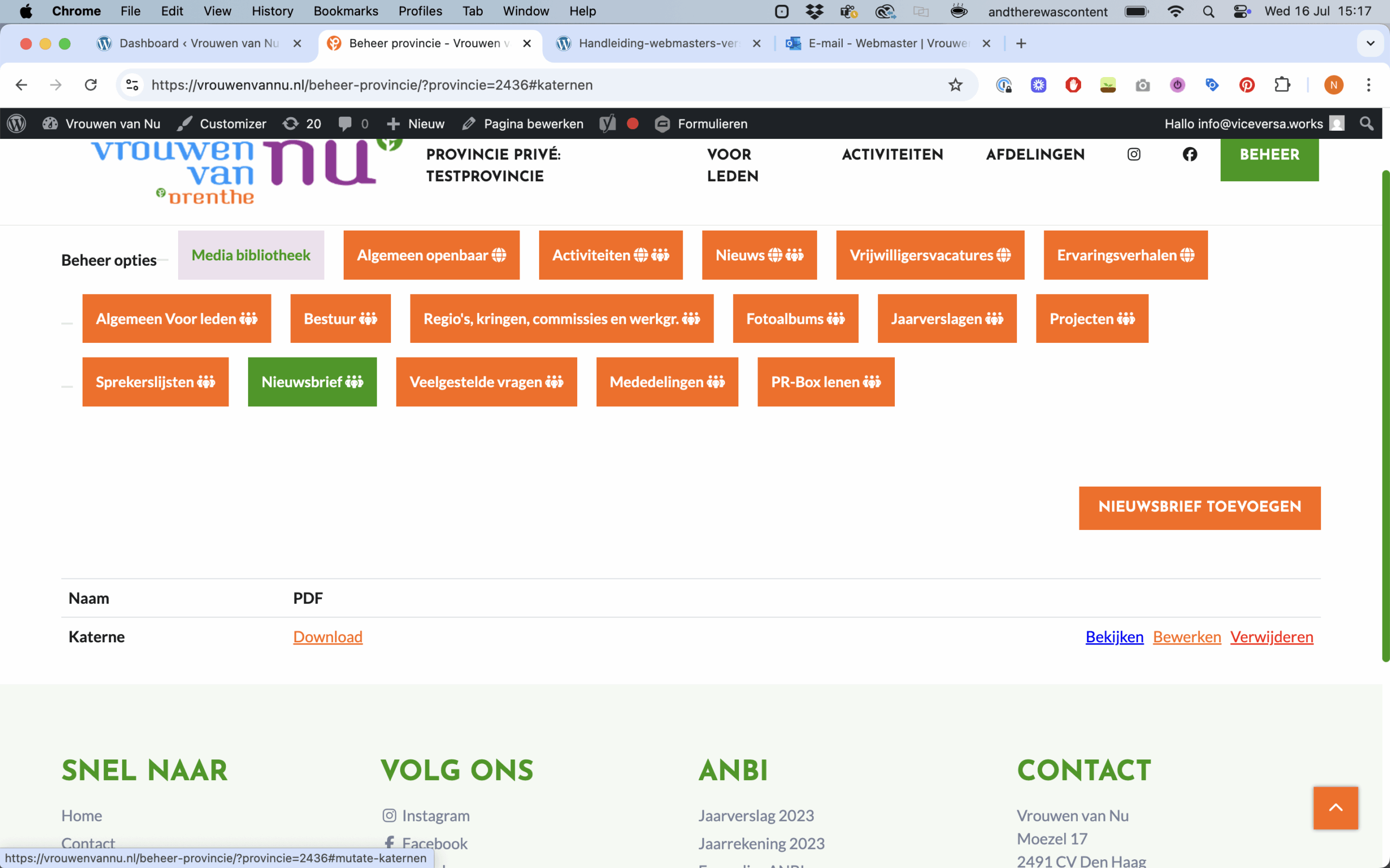 Testnieuwsbrief