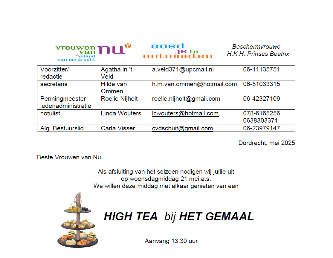 Nieuwsbrief Mei 2025