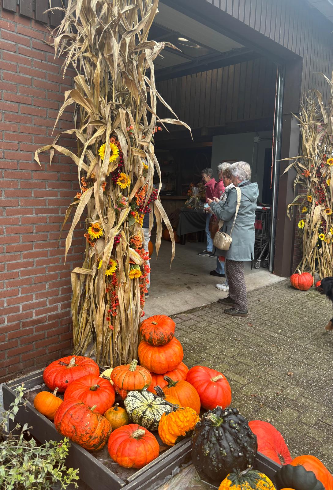 Hofdames bezoeken Pompoenenschuur