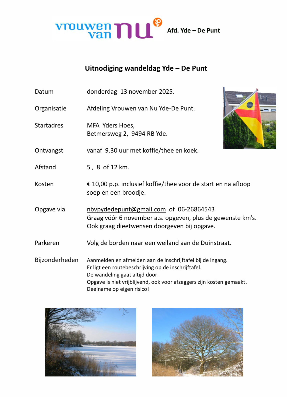 13 november wandelen in Yde-de Punt