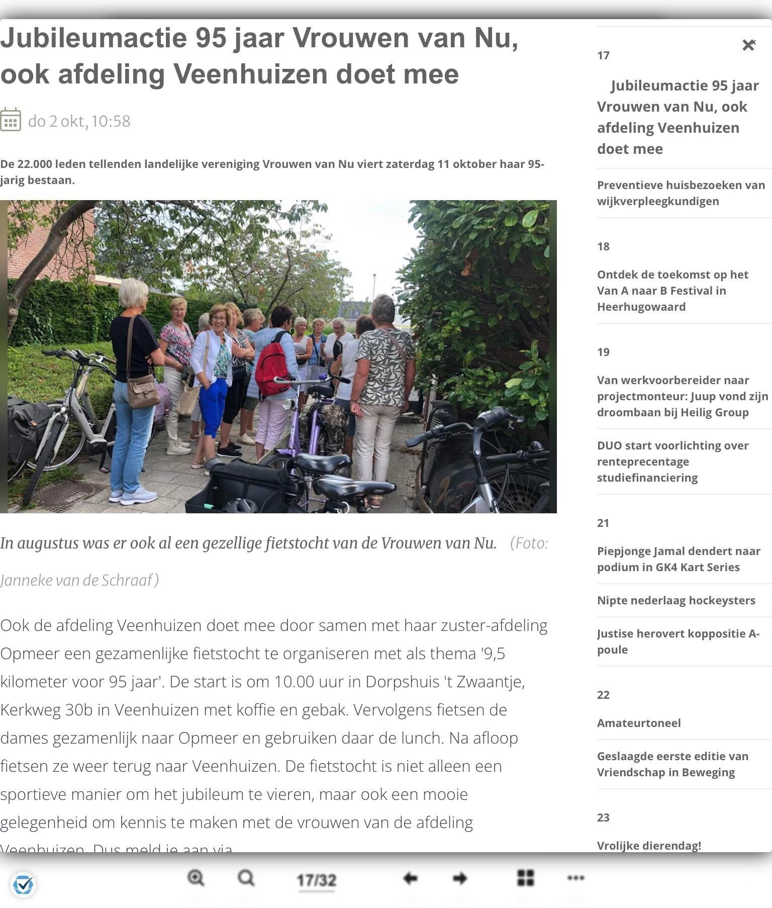 95 jaar Vrouwen van Nu Jubileumactie