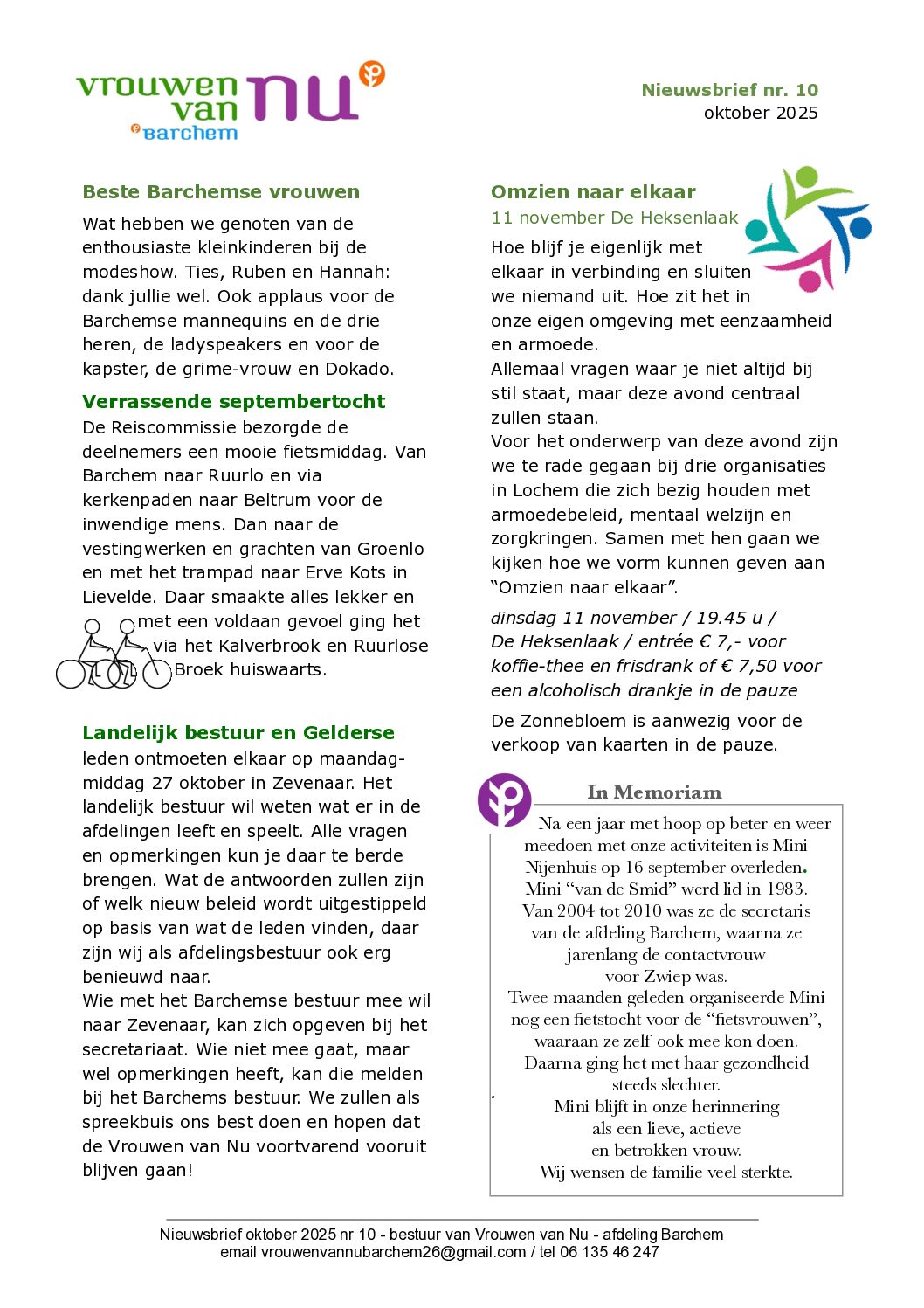 Nieuwsbrief nr. 10 – 2025 oktober