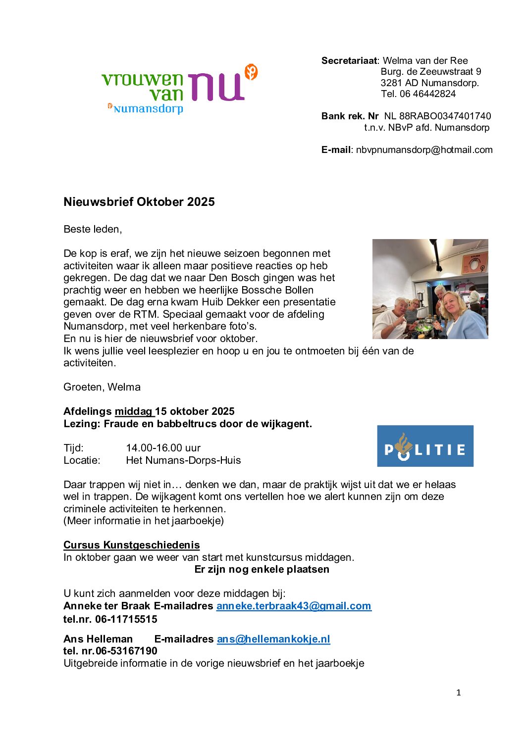 NIEUWSBRIEF OKTOBER 2025