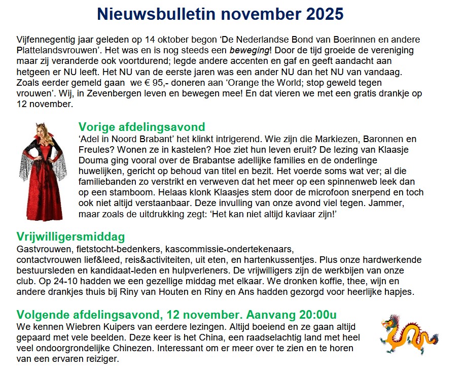 Nieuwsbulletin November 2025