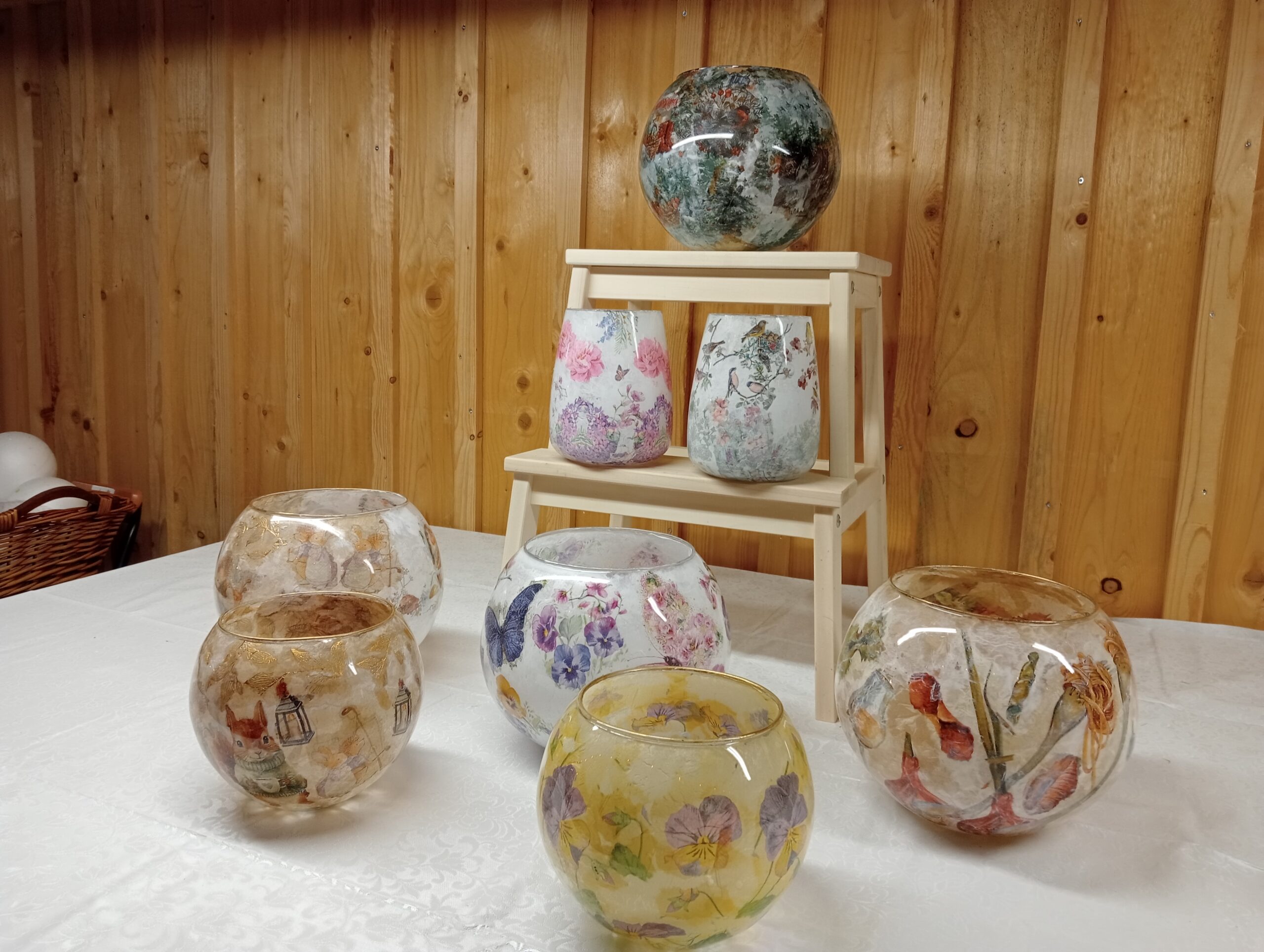 Decoupagevaas bij Hetty Ilbrink