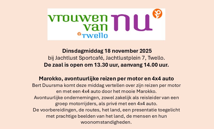 Afdelingsbijeenkomst op middag