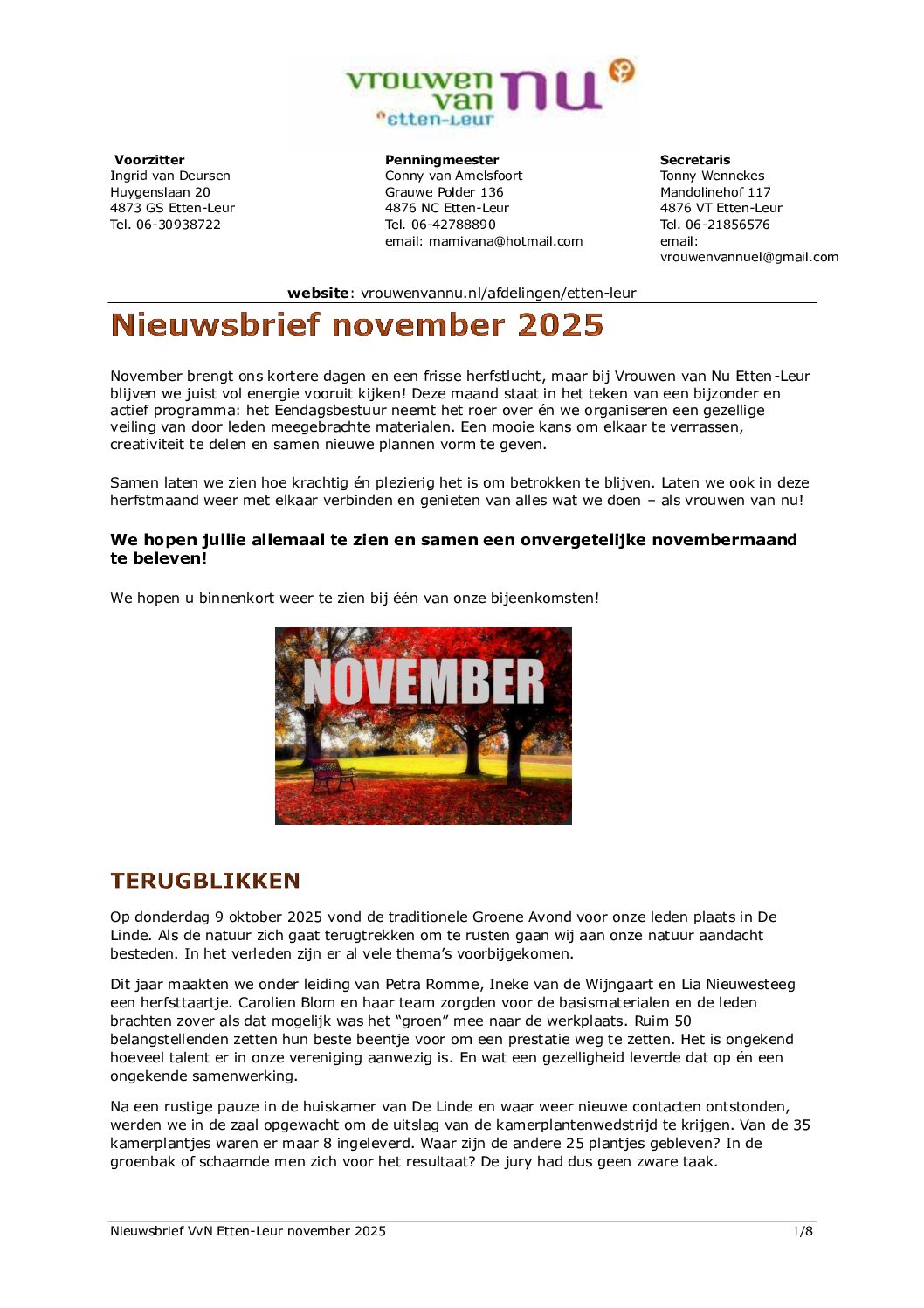 Nieuwsbrief november 2025