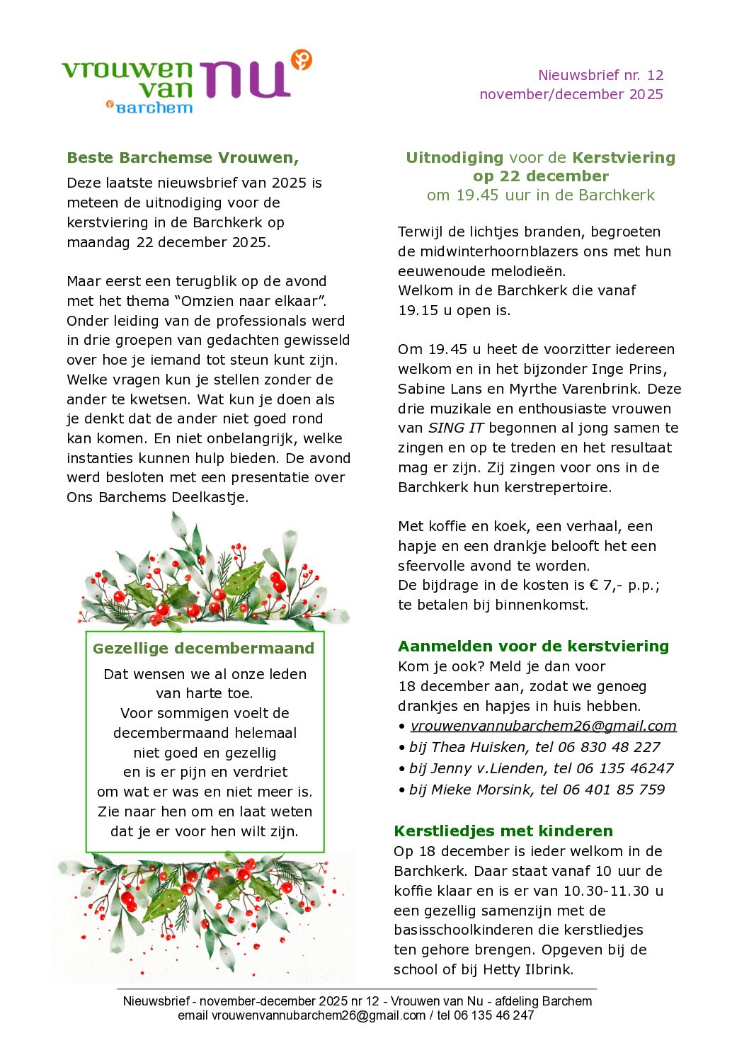 Nieuwsbrief nr. 12 / nov-dec 2025
