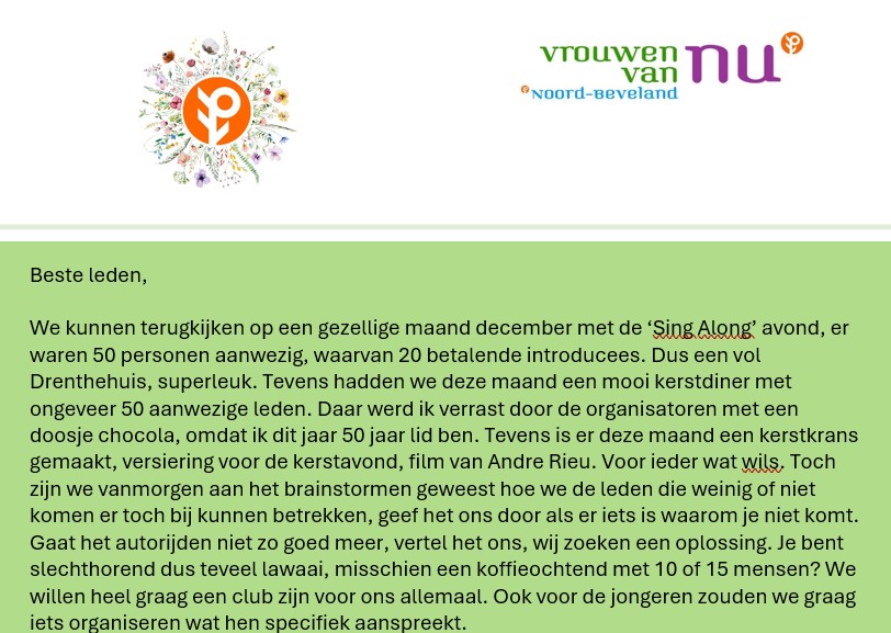 Nieuwsbrief januari 2026