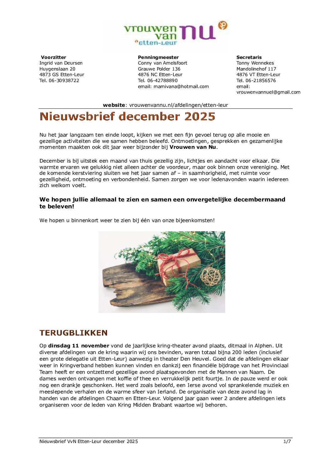 Nieuwsbrief december 2025