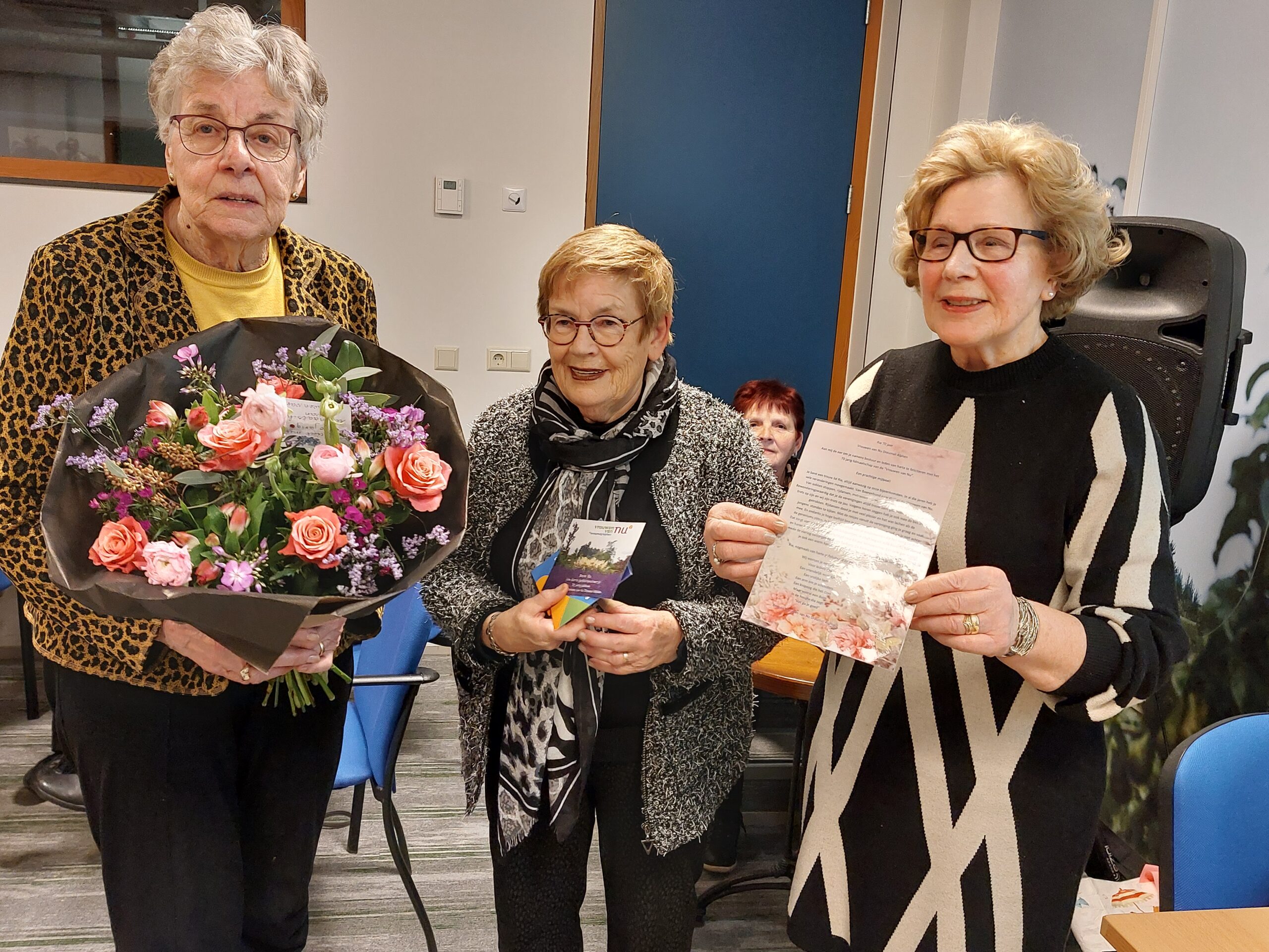 Jaarvergadering  met jubilaris Rie van Wezel-Kusters vanwege haar 70 jaar lidmaatschap van Vrouwen van Nu. Na de pauze het spel vragenpotje. 21-01-2026