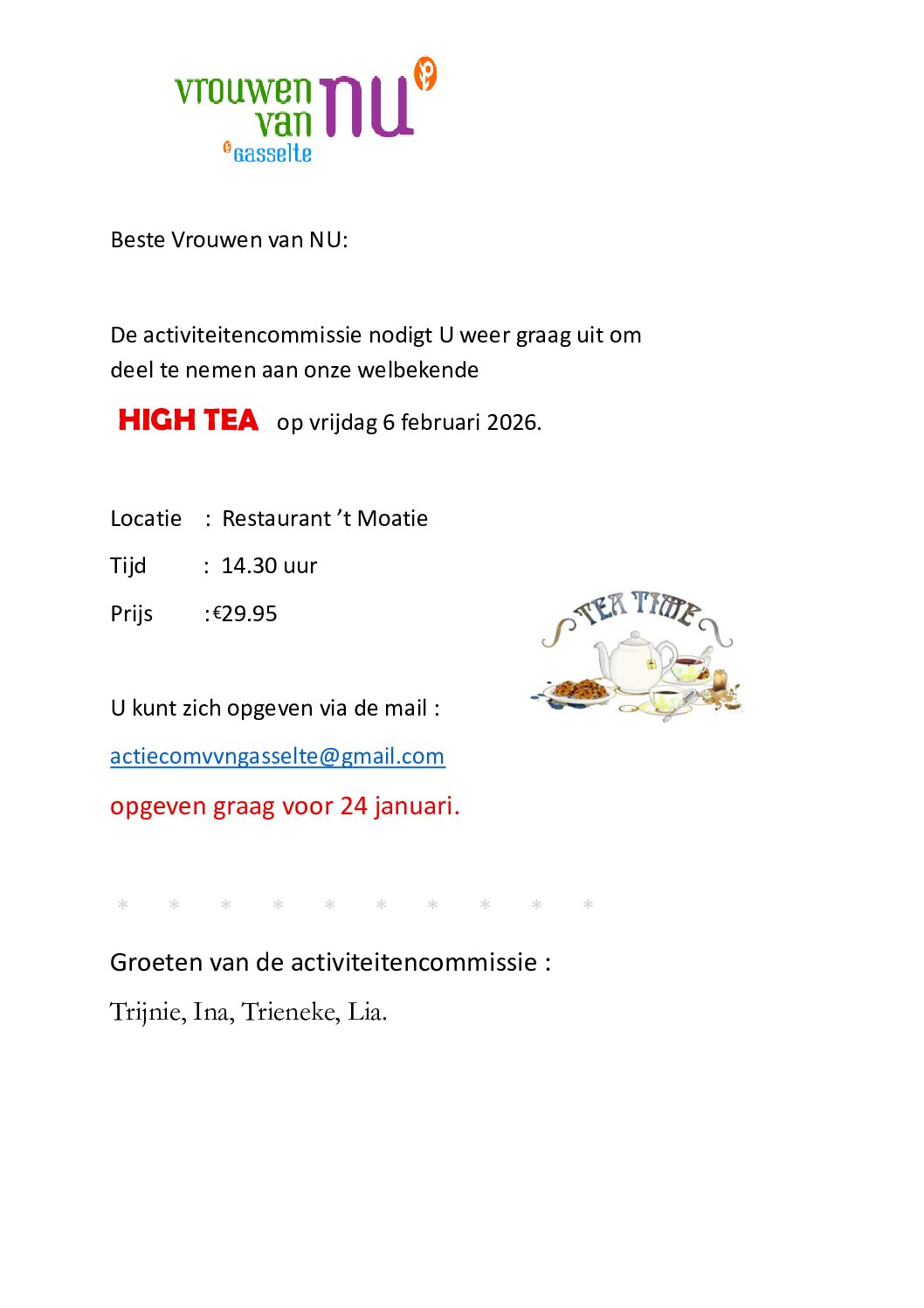 High Tea in Restaurant ’t Maotie