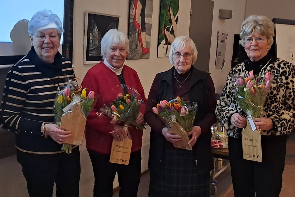 4 jubilarissen in 2026 bij Vrouwen van Nu Brummen