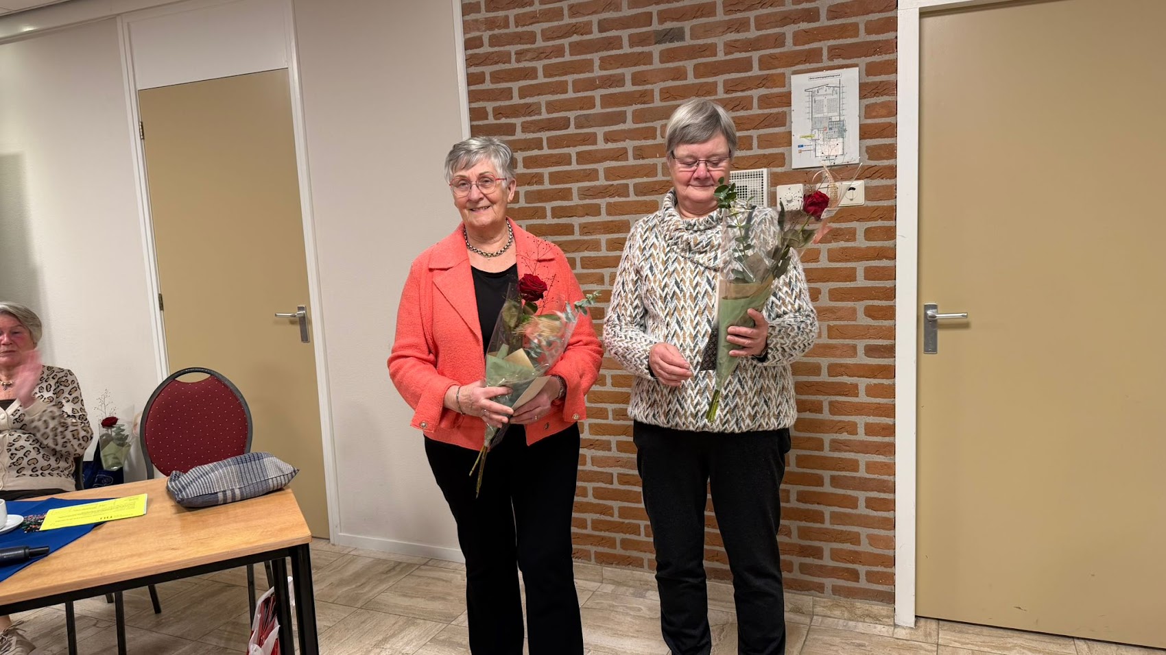 Jubilarissen 2025 Gerry Woltinge 25 jaar en Jennie v/d Wal 45 jaar