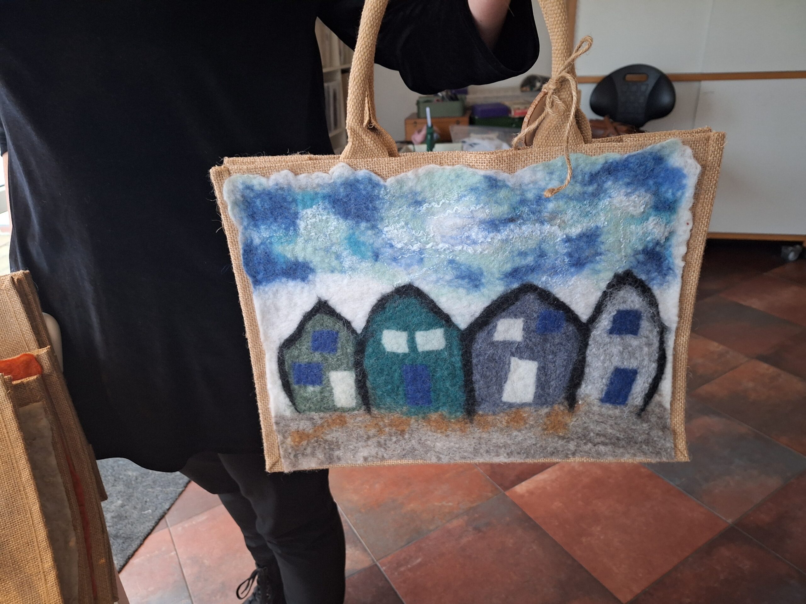 Viltworkshop bij Linda Breuker in Dronryp