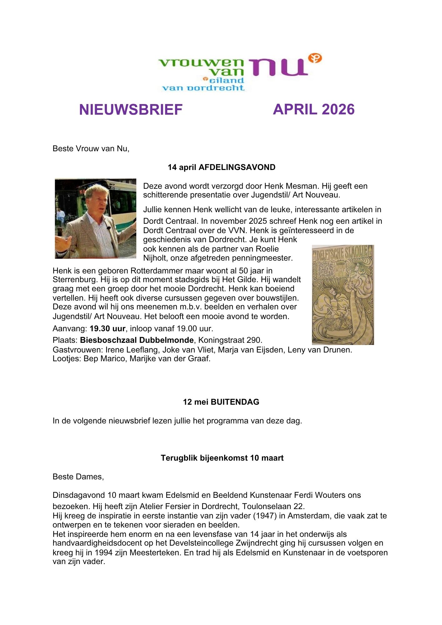 Nieuwsbrief April 2026