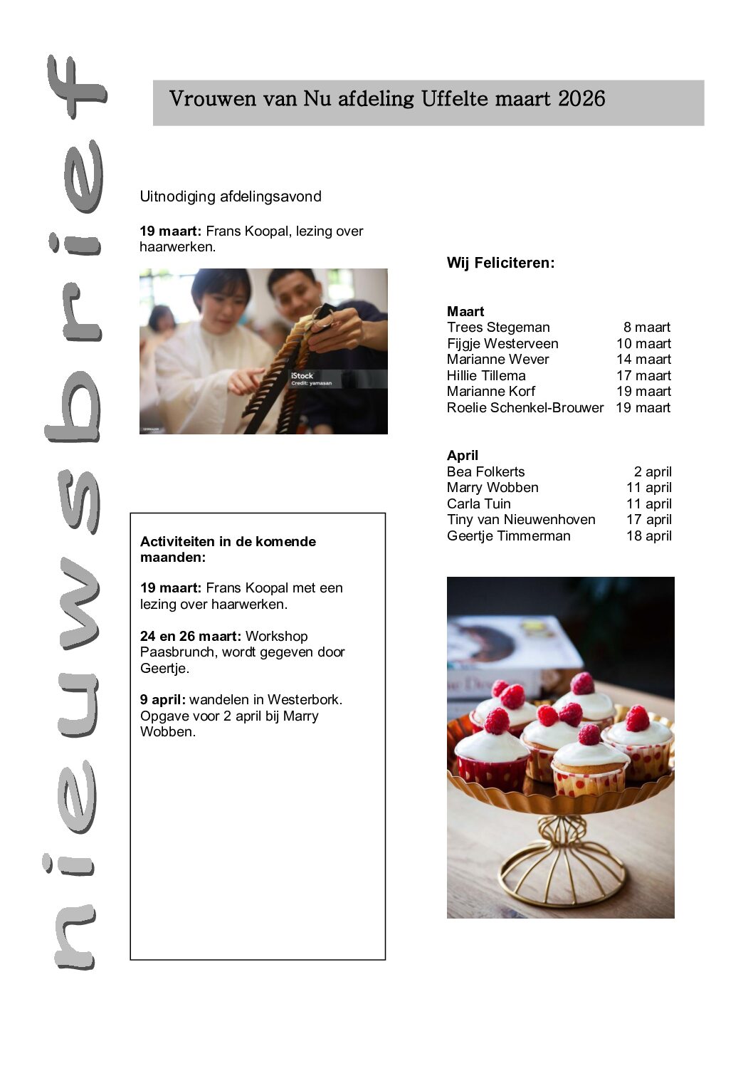 Nieuwsbrief maart 2026