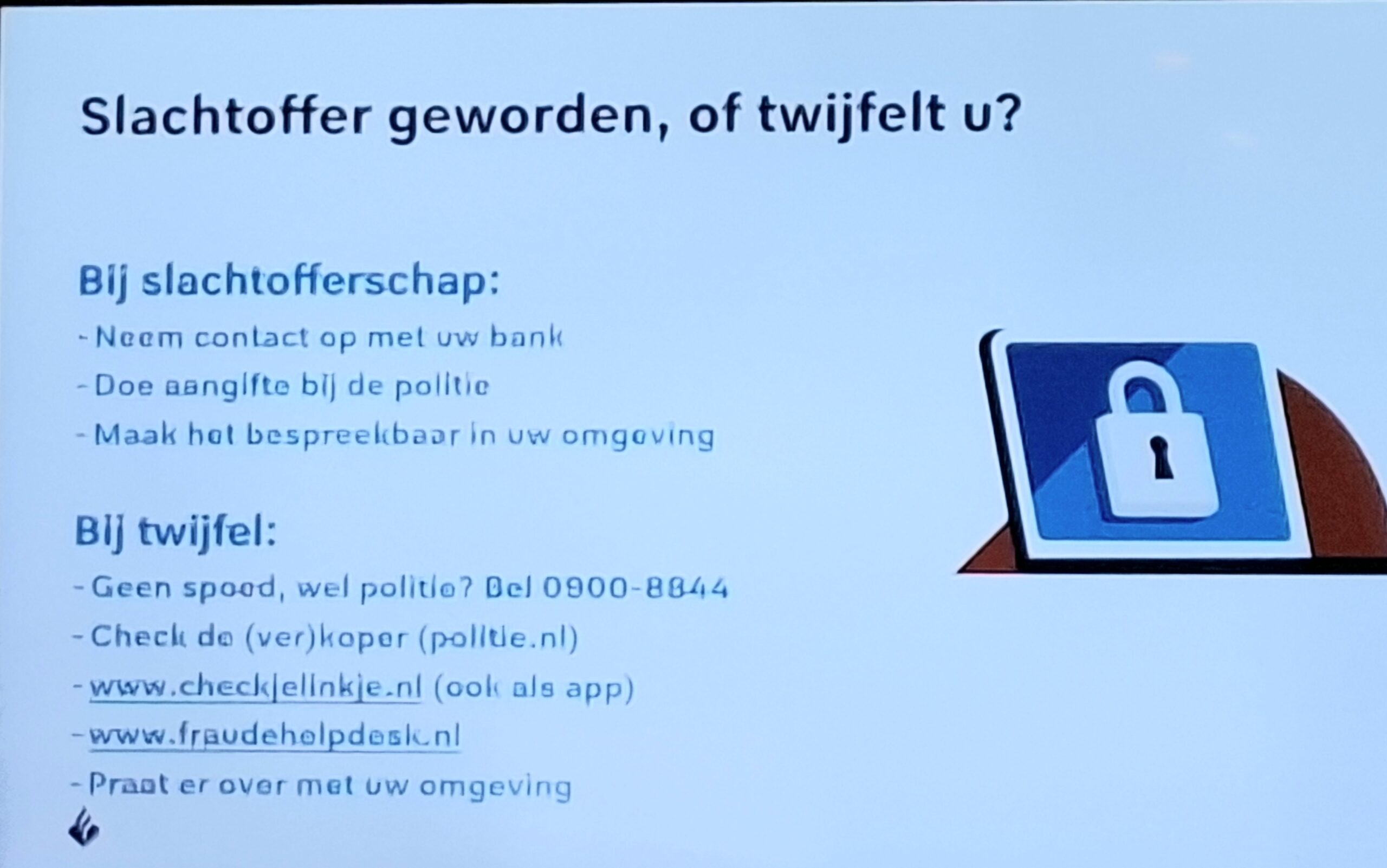 Lezing m.b.t, fraude (Whatsapp-fraude, phishing, bankhelpdeskfraude etc.) 14042026