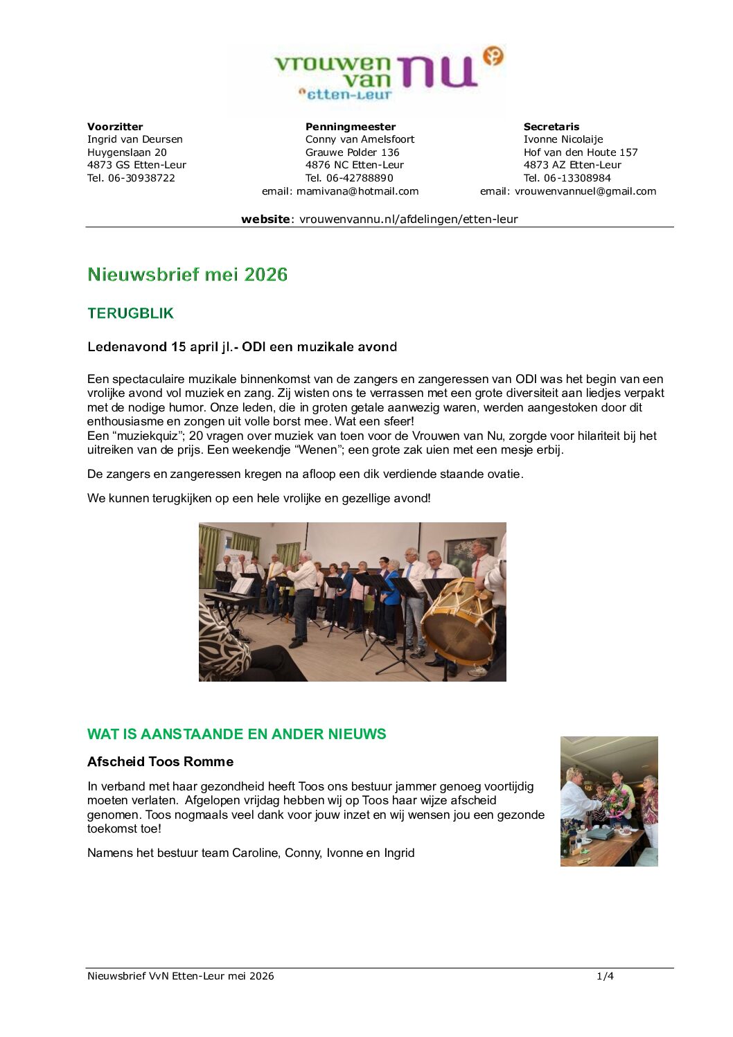 Nieuwsbrief mei 2026