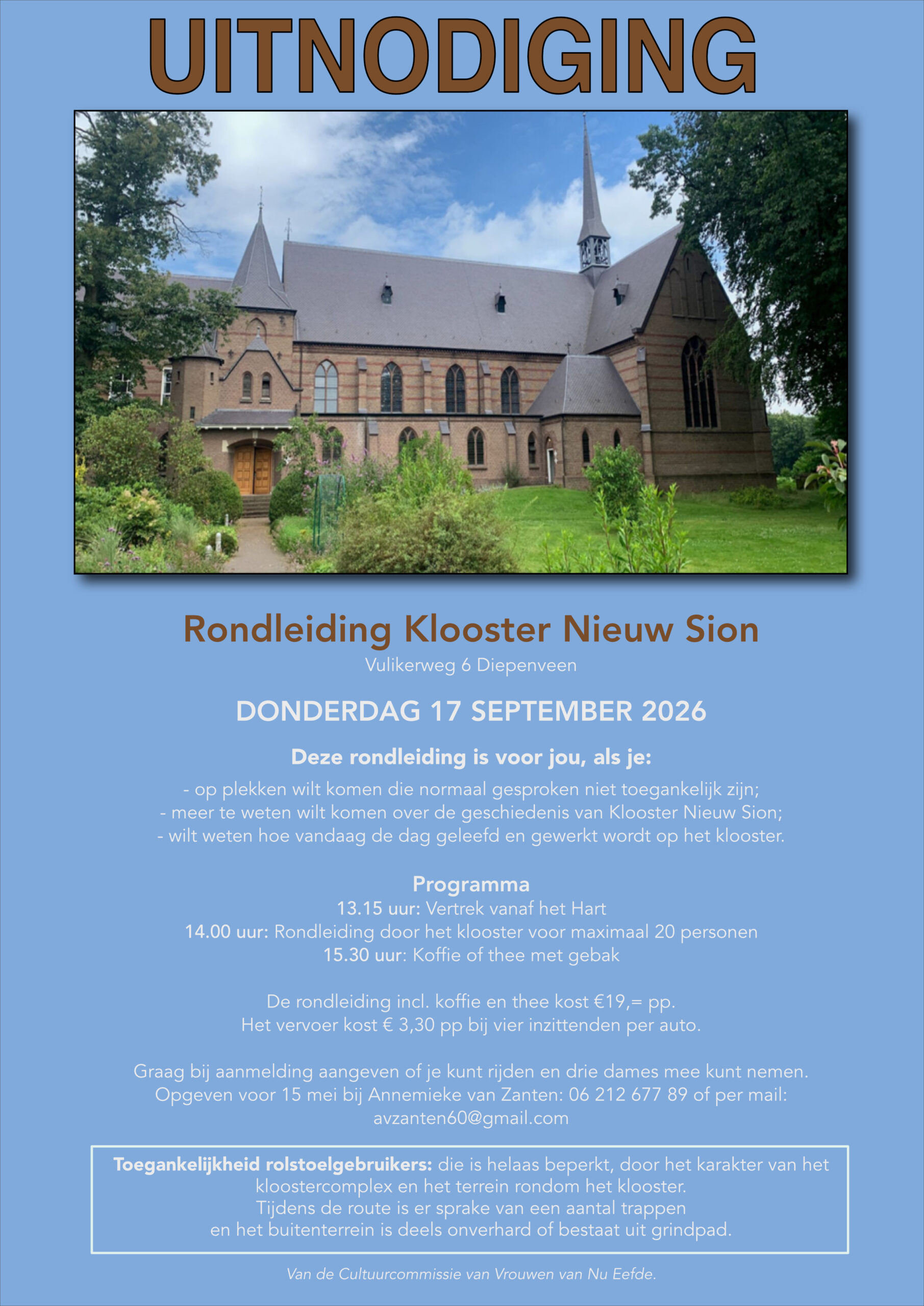 2026-09-17  Cultuurcommissie Rondleiding Klooster Nieuw Sion