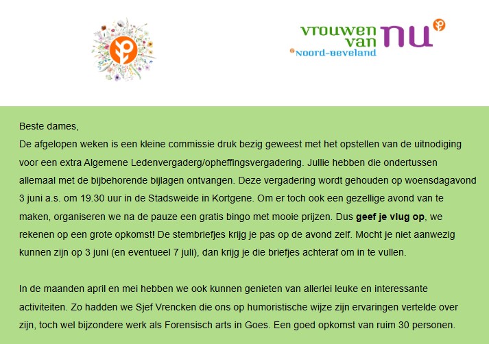 Nieuwesbrief juni
