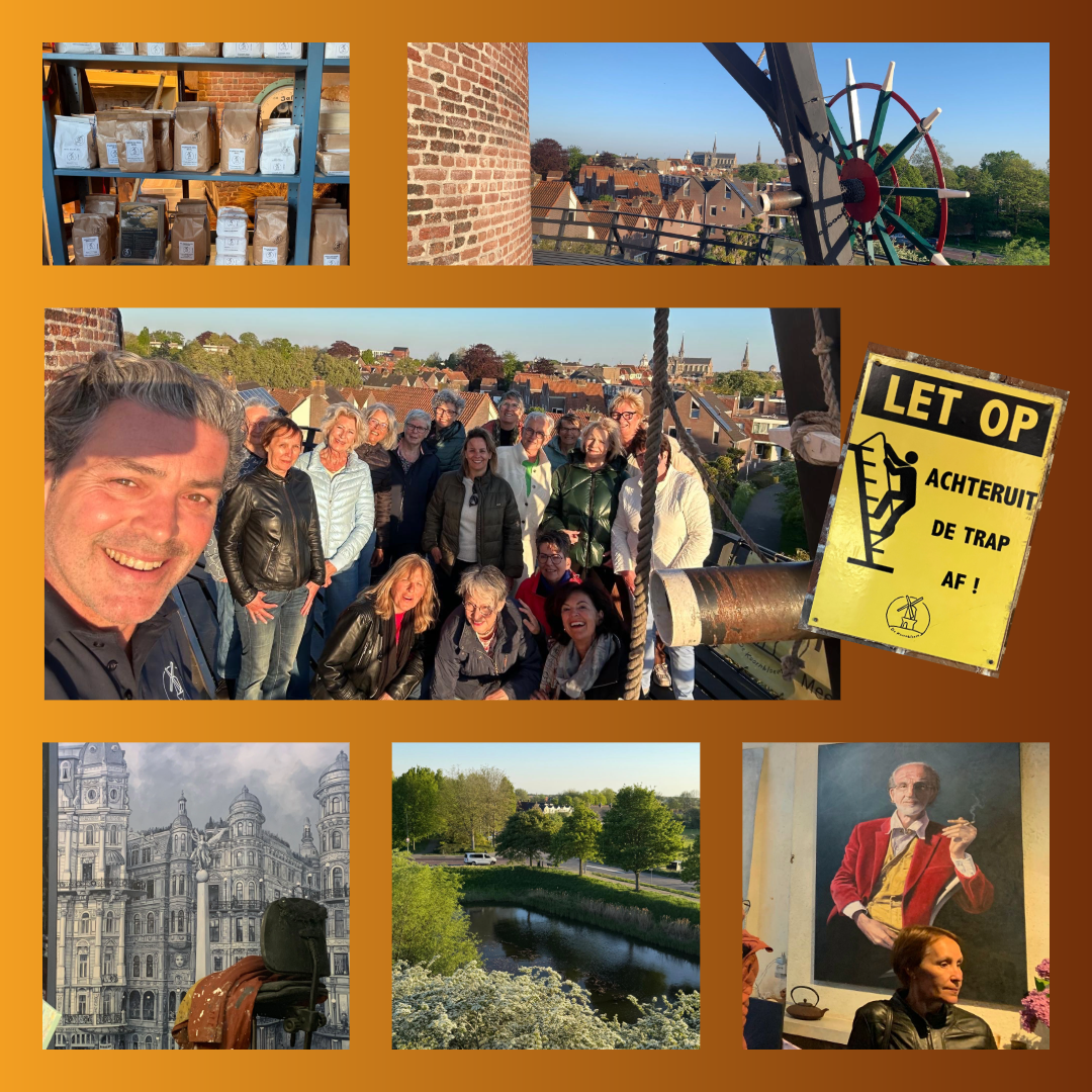 WANDELEN DOOR CENTRUM GOES met bezoek de molen de Koornbloem en Atelier Reynier de Munck